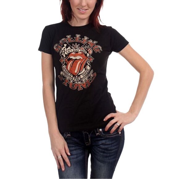 Rolling Stones Tattoo You 1981 Tour Girls Tee Size Large - Picture 1 of 6